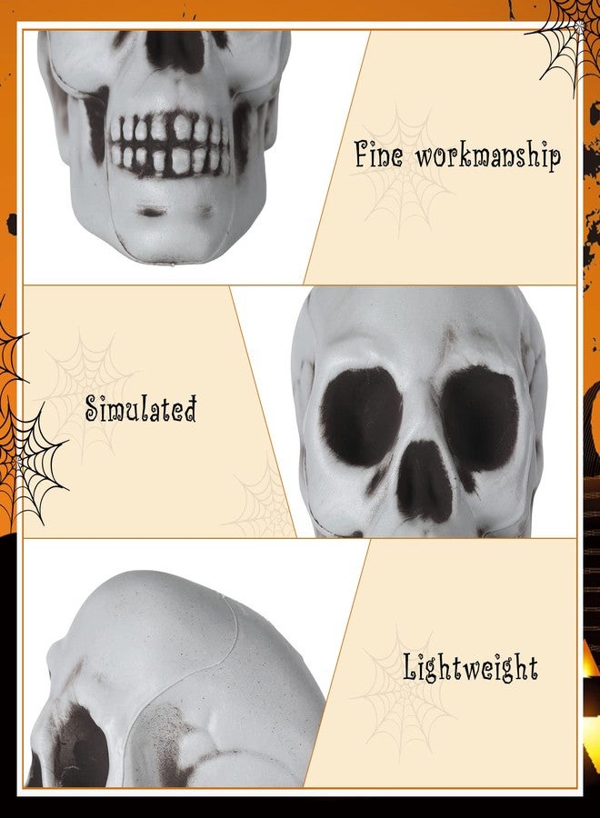 Aoriher 20 Pieces Halloween Skull Plastic Realistic Looking Skeleton Skull Human Skeleton Head Fake Decor Miniatures for Crafts Halloween Decorations for Home Table Bar Decor, 3 Sizes(Medium) - Image 5