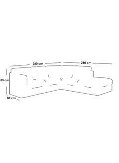 Al Home 4 Seater L-shape Sofa Linen 280x80x280x80 Cm - Beige  - Image 2
