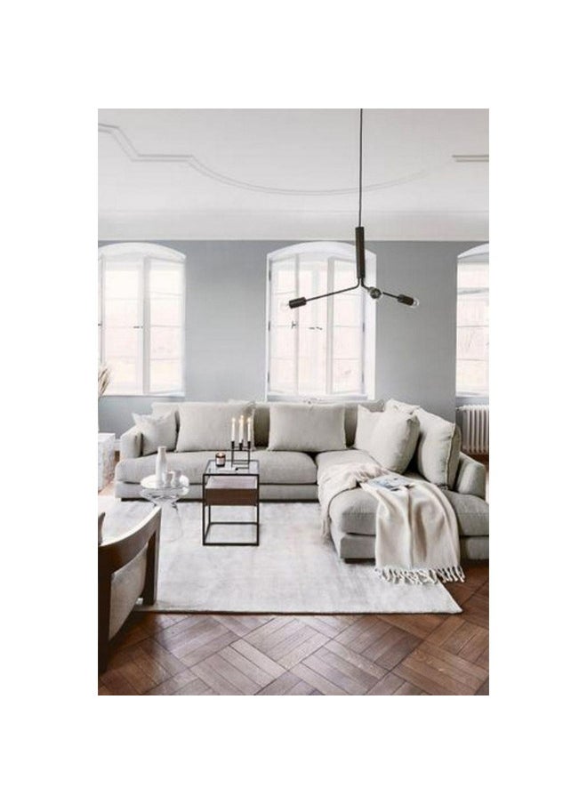 Al Home - 4 Seater L-shape Sofa Linen 280x80x280x80 Cm - Beige - Image 1
