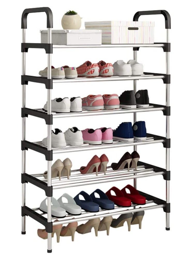 DubaiGallery Shoe Rack, Shoe Storage 6 Tier Shoe Rack Shelf Storage Organizer Stand Holder Keep Room Neat Door Space Saving
