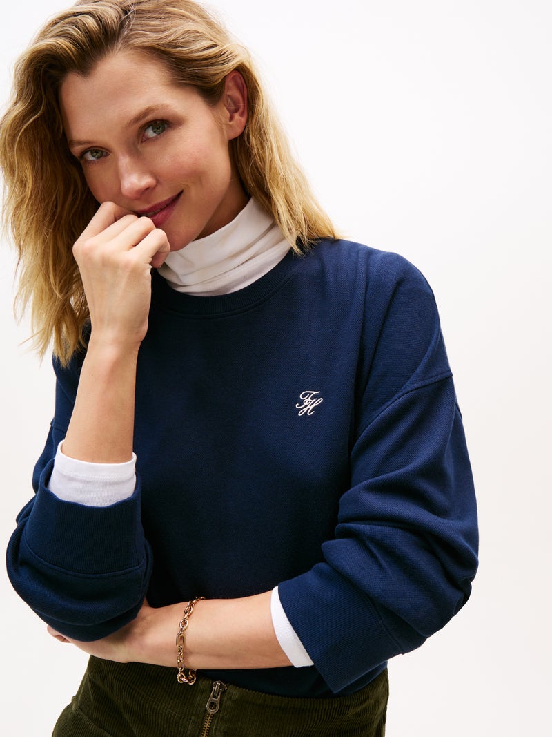 تومي هيلفيغر سويتشيرت بخامة قطنية بيكيه - Image 5