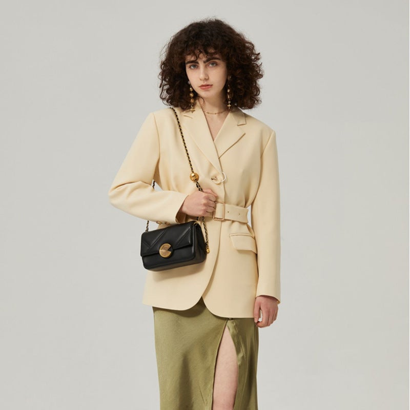 New 2026 Spring/Summer Women's Calfskin Quilted Chain Shoulder Bag - Image 2