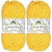BambooMN JubileeYarn Lacery Yarn 100gSkein Chunky Cotton Super Sunshine 2 Skeins - Image 2