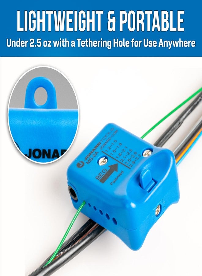 Jonard Tools MS-6A Mid Span Slitter for Air Blown Fiber (1.2 mm-3.3 mm) - Compact Fiber Optic Cable Jacket & Buffer Tube Slitter, 6 Precision Grooves, Prysmian Air Blown Fiber Compatible - Image 4