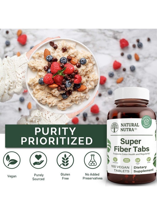 Natural Nutra Super Fiber Supplement, Promotes Digestive and Cardiovascular Health, Manage Weight, Protects Skin Health, Boost Heart Health and Immune System, Non GMO, Gluten Free, Vegan, 100 Vegan - Image 4