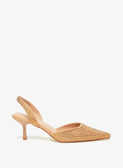 Celeste Womens Embellished Slingback Pumps
