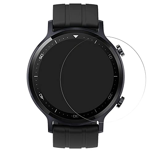 FCS Ultrathin 0.3mm 9H Hardness Anti Shock Edge to Edge Full Screen Coverage Flexible Watch Screen Protector for Realme Watch S (Transparent, 2), (9H REALME-WATCH-S) - Image 1