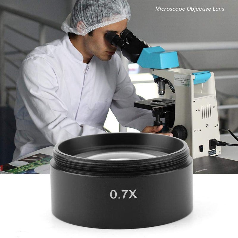 Thincol 0.7X Auxiliary Stereo Microscope Objective Lens, 48mm Mounting, Easy to Attach, Black, LED Light, Metal, Industry Video Microscope Accessory - Image 2