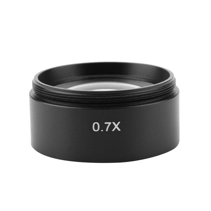 Thincol 0.7X Auxiliary Stereo Microscope Objective Lens, 48mm Mounting, Easy to Attach, Black, LED Light, Metal, Industry Video Microscope Accessory - Image 1