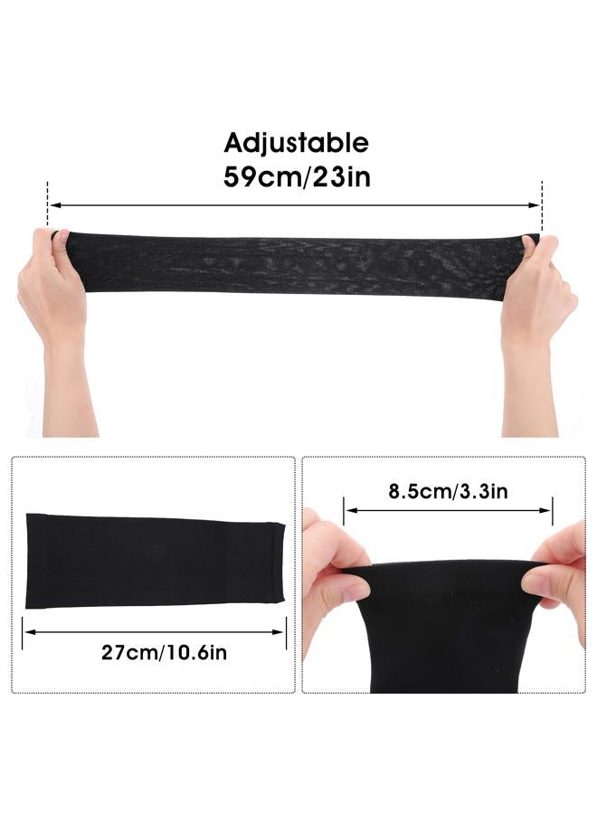 Telooco 2 Pairs Children's Sun Protection Sleeves Black Anti-Cut Sleeves Anti-UV Compressed Ice Silk for Kids Boys and Girls, Black, 24*8.5cm/9.4*3.3in - Image 2