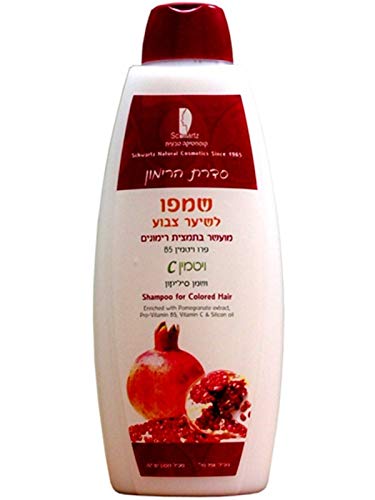 Schwartz Natural Cosmetic Shampoo 750Ml Enriched With Pomegranate Extract Package May Vary Pack Of Colored 2