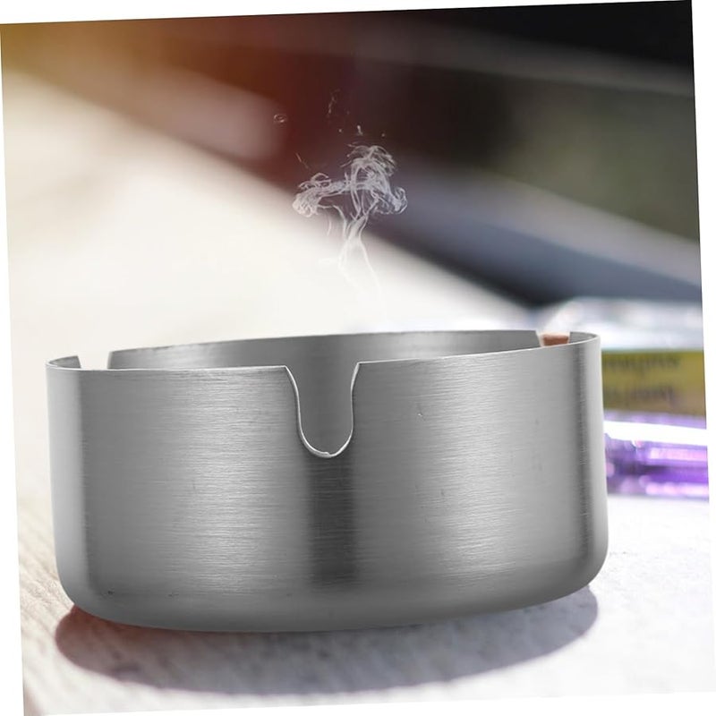Stainless Steel Windproof Ashtray Smoking Container For Office Home Decoration - Image 4