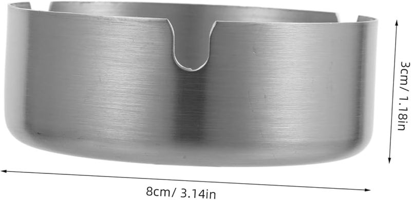 Stainless Steel Windproof Ashtray Smoking Container For Office Home Decoration - Image 2
