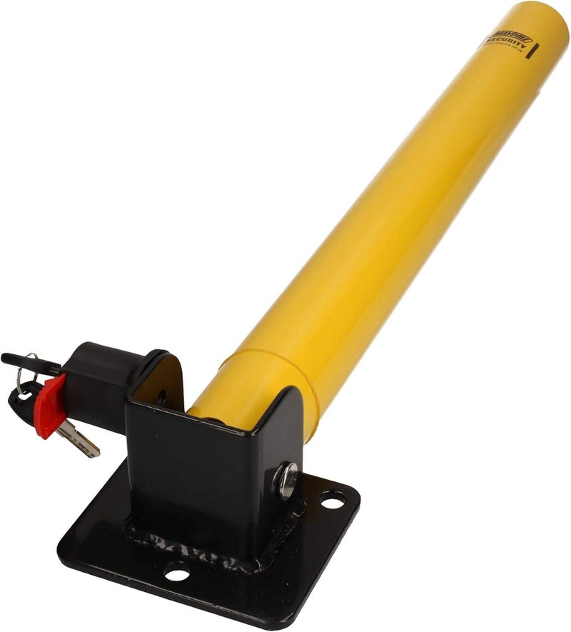 AB Tools Maypole Round Fold Down Security Post with Integral Lock - Yellow - Image 4