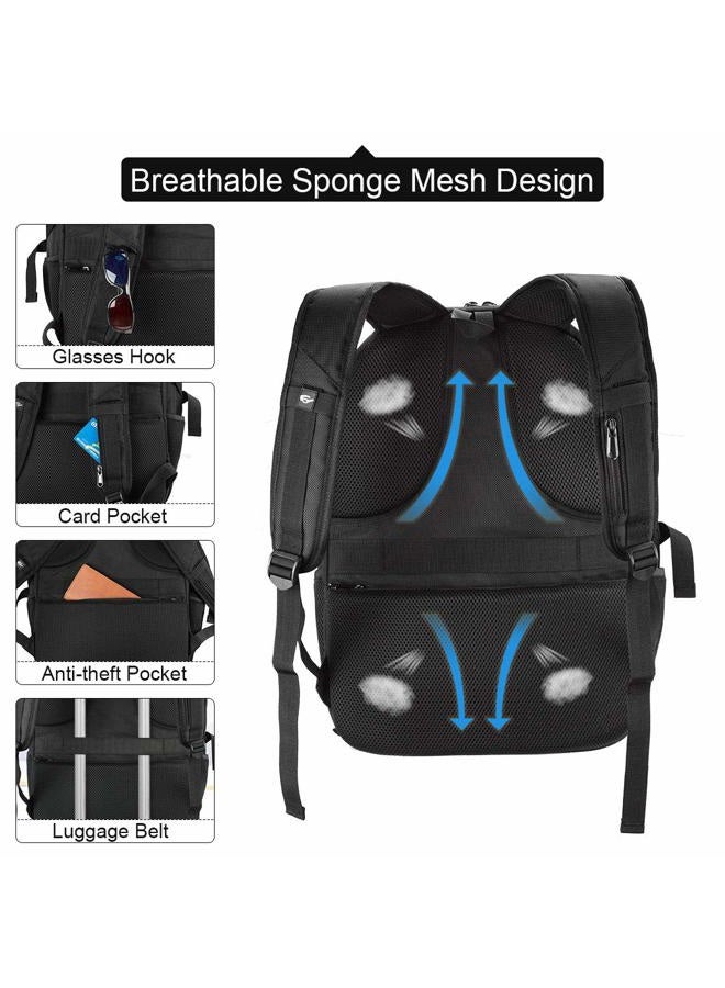 NEWHEY Laptop Backpack 17 Inch Business Travel Backpacks for Men Women Extra Large Waterproof TSA Anti Theft College Hight School Bookbags with USB Charging Port 17.3 Gaming Computer Backpack 45L, Black - Image 4