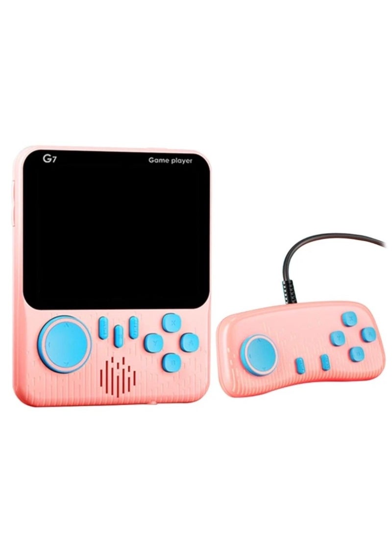 Game Box جهاز ألعاب محمول G7 ريترو – يحتوي على أكثر من 500 لعبة كلاسيكية مدمجة | شاشة 3.0 بوصة | جهاز ألعاب محمول للأطفال والكبار | بطارية قابلة لإعادة الشحن | تصميم وردي وأزرق | متوفر في الإمارات - Image 1