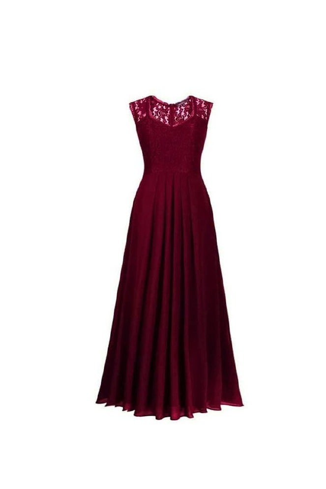 Women's lace and chiffon dress - Image 1