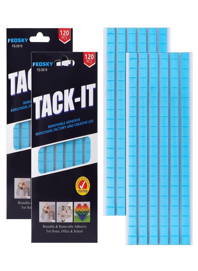 Feosky Adhesive Poster Sticky Tack Putty, Reusable and Removable Adhesive Putty, Mounting Putty for displaying Wall Paintings, Picture, Decoration, Crafts (Blue, Pack of 2) - Image 1