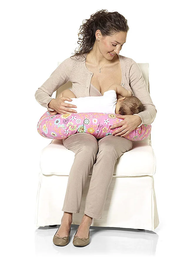 شيكو Boppy Original Nursing Pillow With Cotton Slipcover, 0+ Months, Wild Flowers