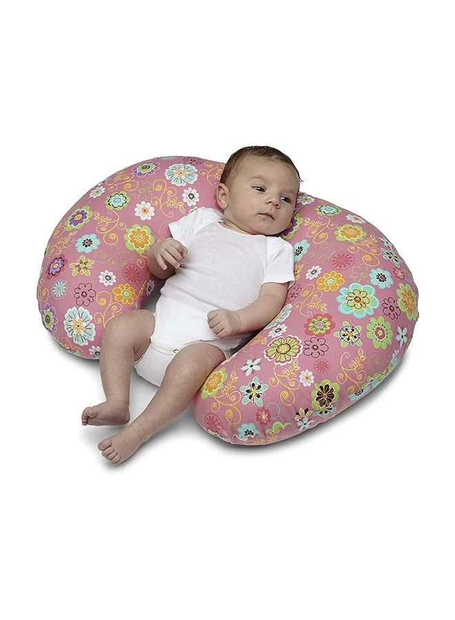 شيكو Boppy Original Nursing Pillow With Cotton Slipcover, 0+ Months, Wild Flowers