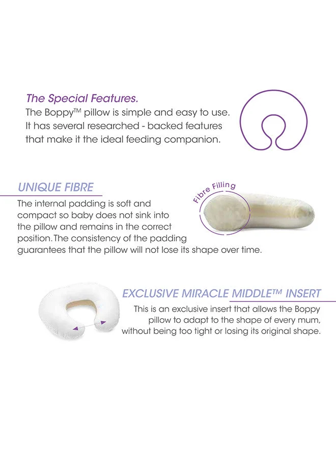 شيكو Boppy Original Nursing Pillow With Cotton Slipcover, 0+ Months, Wild Flowers