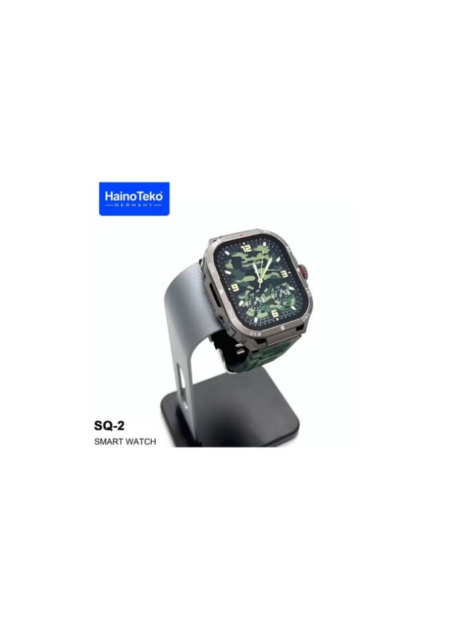 Haino Teko Haino Teko SQ2 AMOLED Display Smart Watch With 3 Pair Strap and Wireless Charger for Gents and Boys Black - Image 1