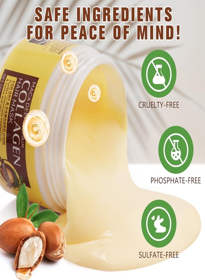 laraspi Collagen Hair Mask, Collagen Hair Treatment for Dry Damaged Hair, Deep Repair Conditioner with Maca Essence, Hydrating and Moisturizes Hair - 150ml - Image 4