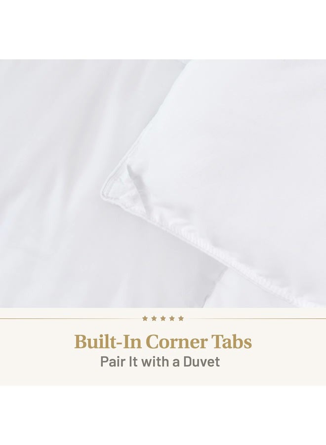 Lavish Comforts Down Alternative Comforter Queen Size - Extra Fluffy Duvet Insert - Thick Puffy Premium All Season Winter - Luxury Breathable Hotel Cooling Comforter - Queen, White, 86x86 inches - Image 5