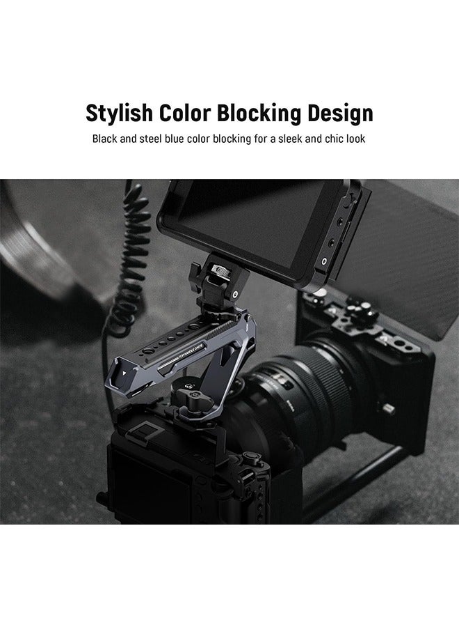Neewer NEEWER All Metal Stylish Camera Top Handle with 3/8" Screw and Locating Pins, 1/4" &3/8" Threads, Cold Shoes, Anti Off Lock, Compatible with SmallRig Camera Cage Video Rig Stabilizer, CA078  - Image 4