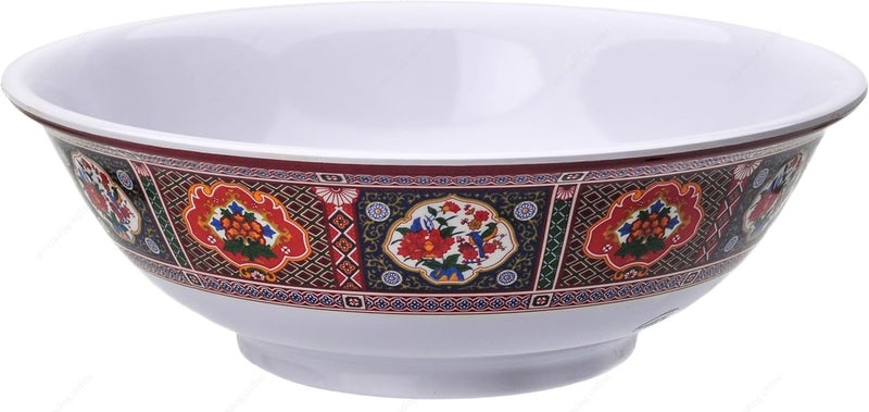 M.V. Trading Melamine Oriental Pho Noodle Soup Bowl 52 Ounce Peacock Design Set of 4 - Image 2