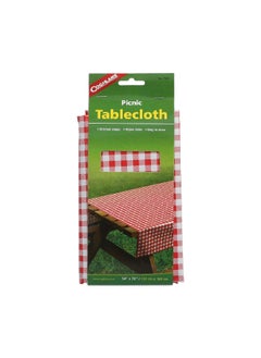 Coghlan's High-Quality Vinyl Table Cloth Red and White 54 x 72 Inch 7920  - Image 1
