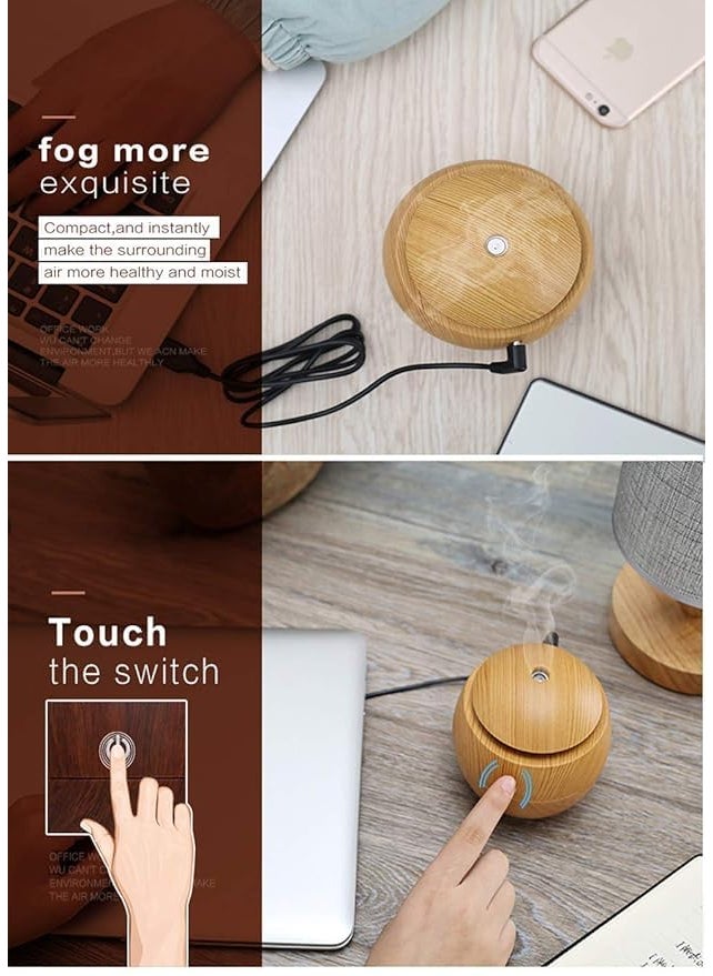 VIMOK M Power VIMOK M Power Wood Grain Essential Oil Diffuser Humidifier A Stylish ultrasonic Aroma Diffuser Creating a Relaxing Atmosphere USBPowered Portable and Ideal for Home Office or Bedroom use  - Image 4