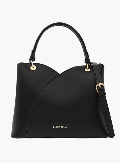 Flora Bella By Shoexpress Women Textured Tote Bag with Adjustable Strap and Zip Closure