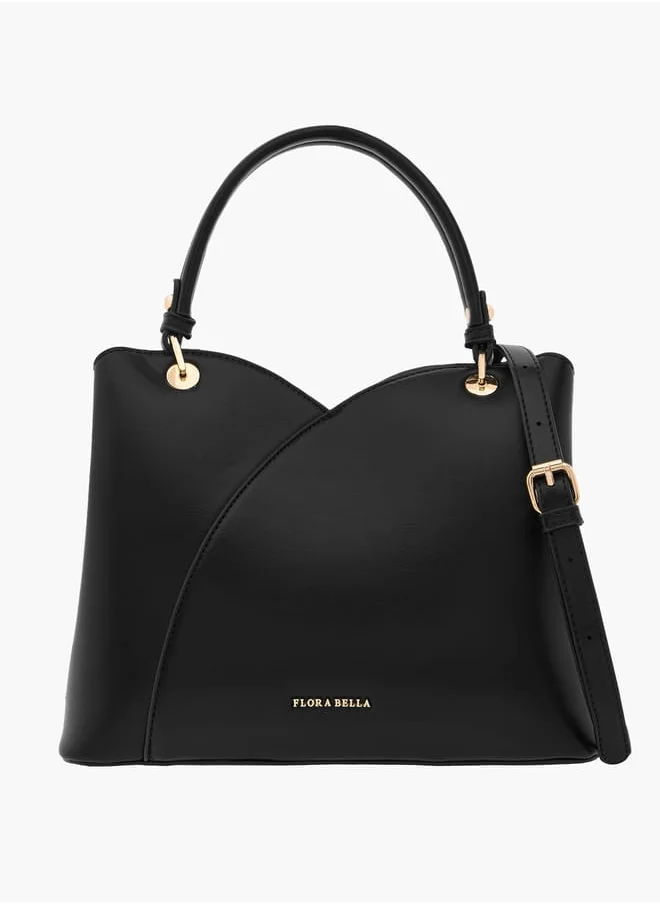 Flora Bella By Shoexpress Women Textured Tote Bag with Adjustable Strap and Zip Closure