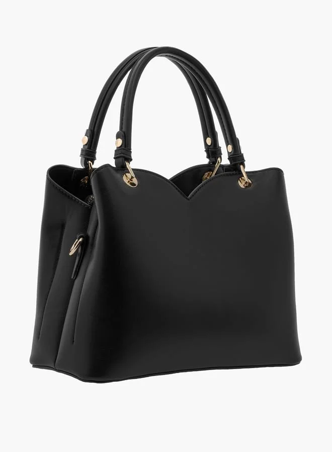 Flora Bella By Shoexpress Women Textured Tote Bag with Adjustable Strap and Zip Closure