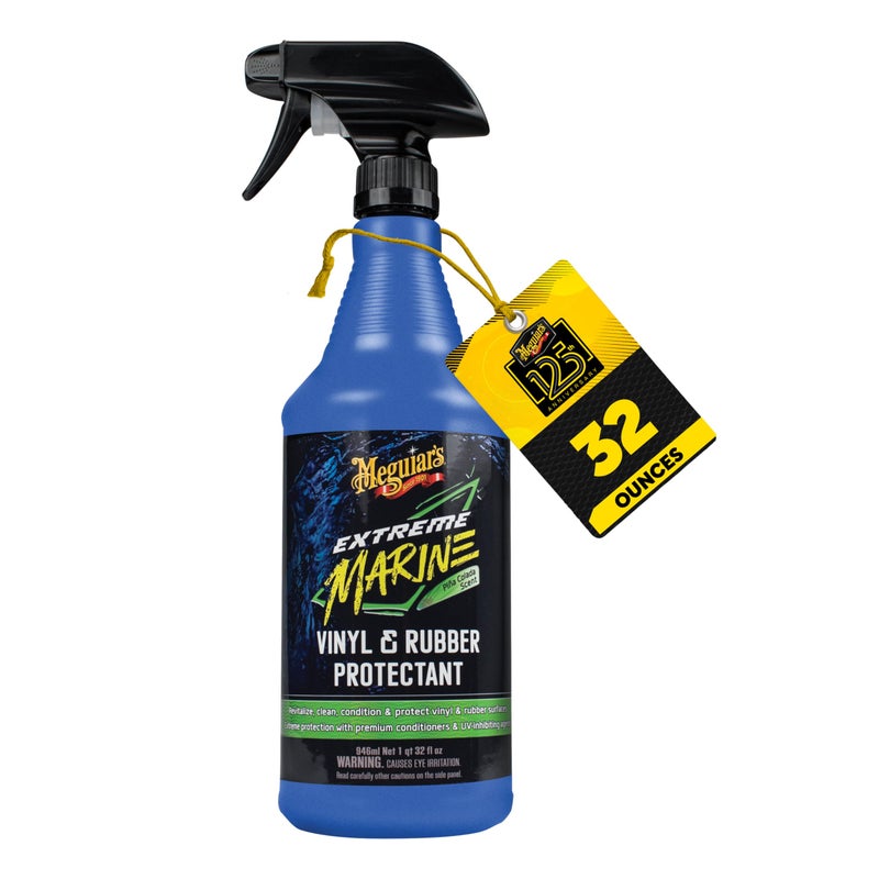 Meguiar's Extreme Marine Vinyl & Rubber Protectant M180132 - Premium RV and Marine Vinyl and Rubber Protectant, Long-Lasting UV Protection, 32 Oz Spray - Image 1