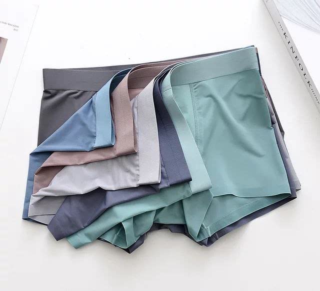 ASJAR Men’s Ultra-Soft Material | Ice-Silk Men's Short | Underwear | Men's Brief Boxer Multi Color, Pack of 3 - Image 3