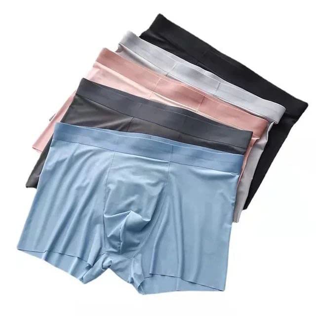 ASJAR Men’s Ultra-Soft Material | Ice-Silk Men's Short | Underwear | Men's Brief Boxer Multi Color, Pack of 3 - Image 2