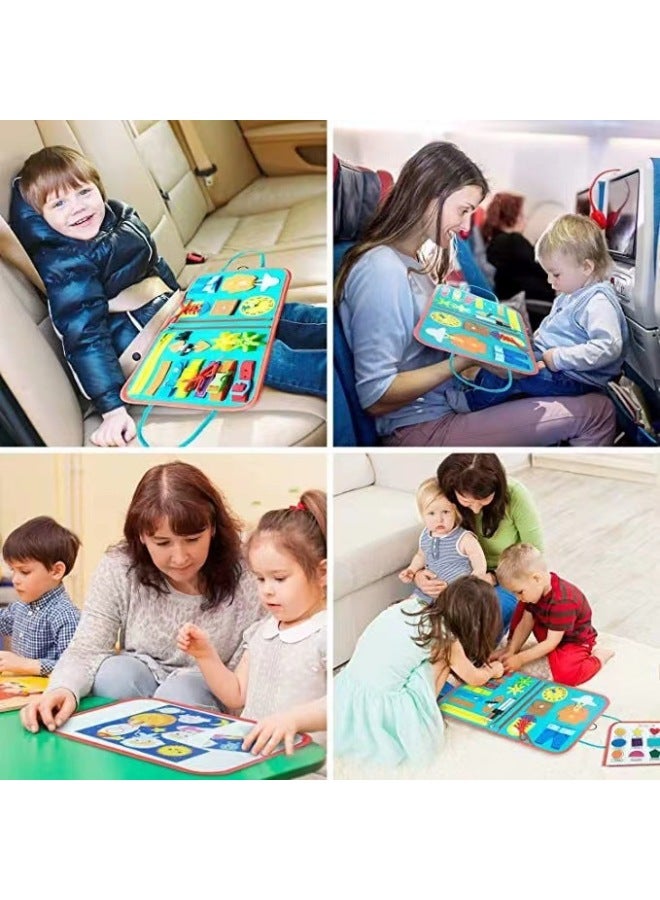 Puzzle Felt Learning Board Children's Toys Wool Board DIY Dressing Board Learning Board Early Teaching Board Wholesale-Color:Light Green - Image 5