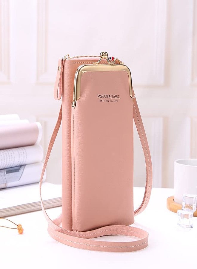 TINSICO Cross Body Phone Bag | Vertical Mobile Phone Clutch Wallet | Mini Shoulder Bag (Pink) - Image 2