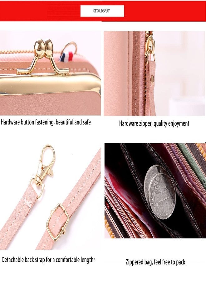 TINSICO Cross Body Phone Bag | Vertical Mobile Phone Clutch Wallet | Mini Shoulder Bag (Pink) - Image 5