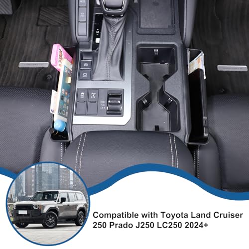 Heutamo صندوق تخزين ذراع نقل الحركة Heutamo متوافق مع تويوتا لاند كروزر 250 برادو J250 LC250 2024 2025 ملحقات، صينية تخزين ذراع نقل الحركة في الكونسول - Image 4
