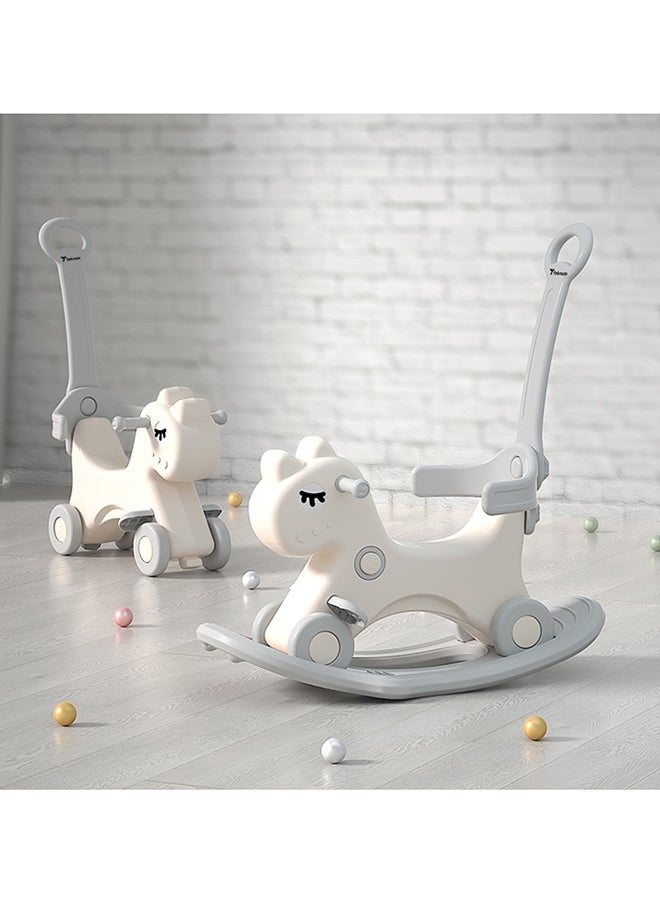TEKNUM Teknum 2in1 Rock Ride On with Push Handle - Grey White  - Image 4