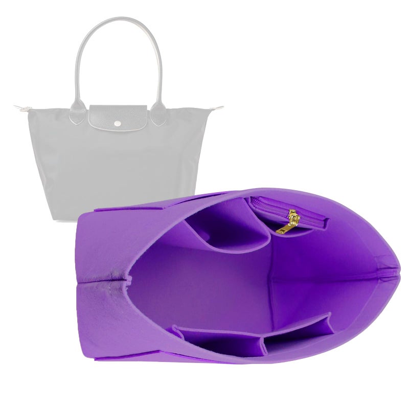 Lckaey bag Organizer Insert for longchamp le pliage organizer insert Handbags Organizer 1012purpleM
