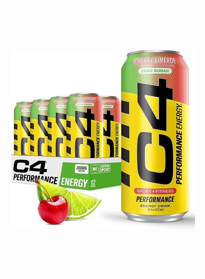 CELLUCOR C4 Energy Crb Cherry Limeade 12/16oz Pack Of 12 - Image 1