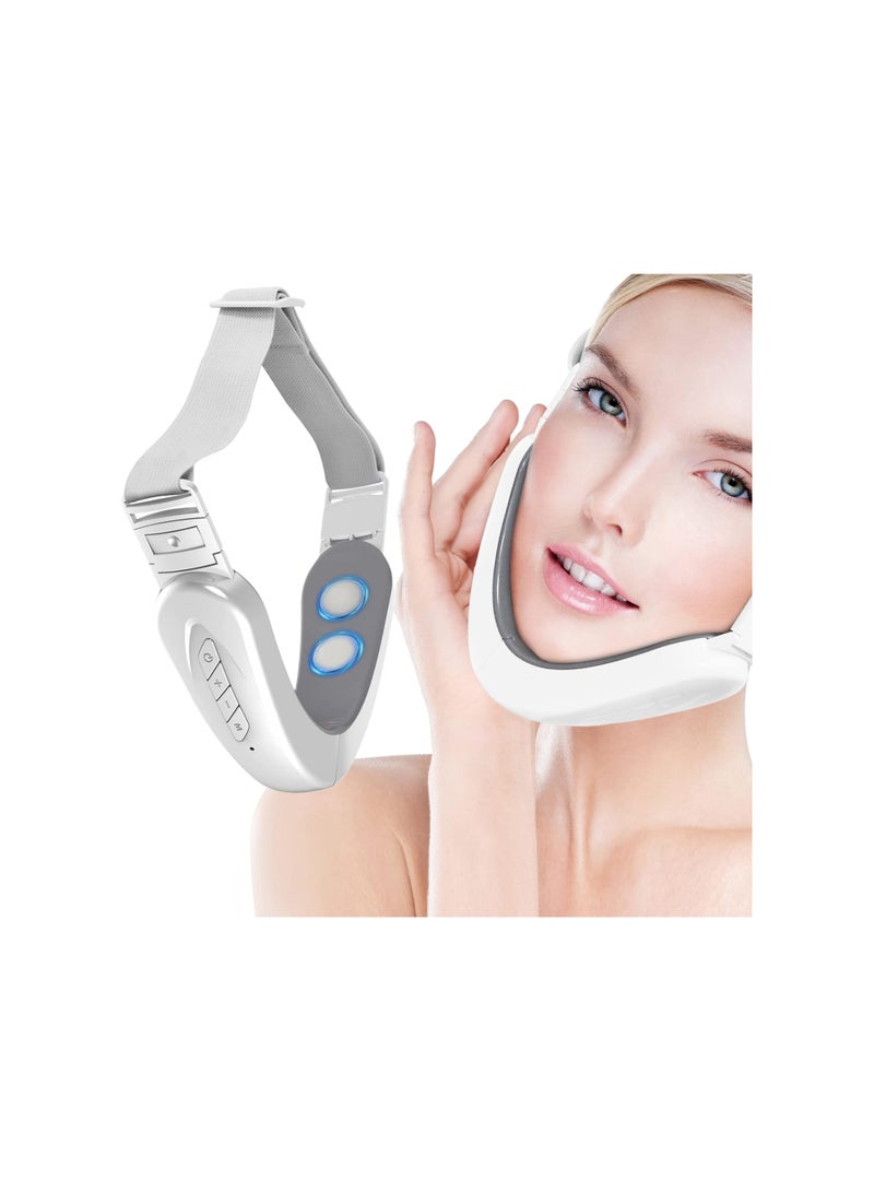 Zikra Electric Double Chin Reducer Machine, Smart V Face Beauty Device for Women with Magnetic Massage, 6 Modes & 12 Intensity Levels for Effective Double Chin Elimination (1 Pack) - Image 1