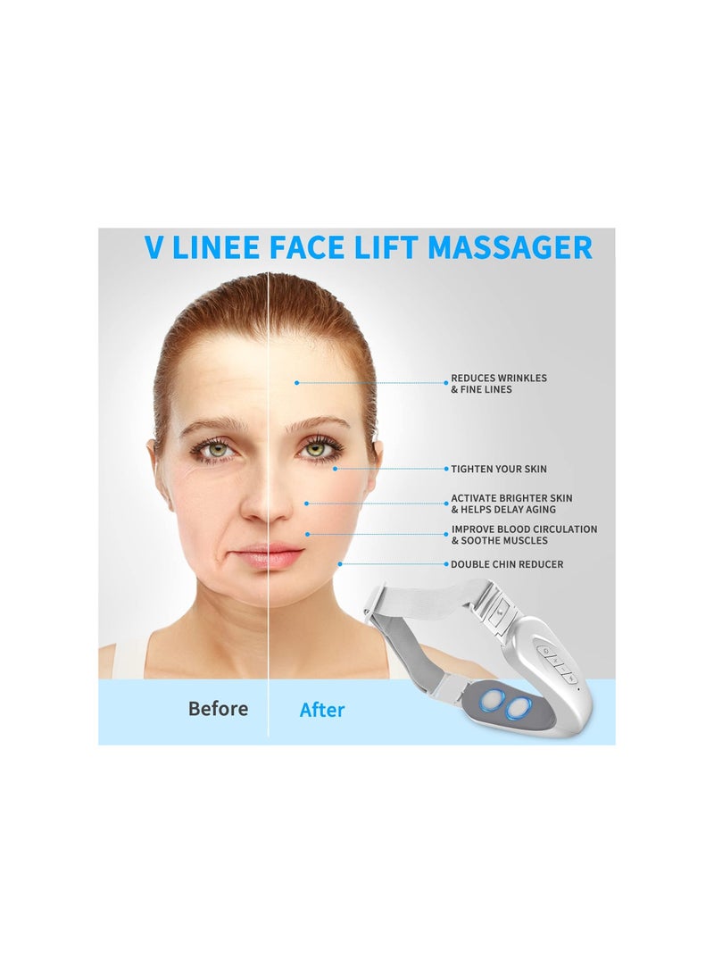 Zikra Electric Double Chin Reducer Machine, Smart V Face Beauty Device for Women with Magnetic Massage, 6 Modes & 12 Intensity Levels for Effective Double Chin Elimination (1 Pack) - Image 3