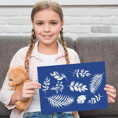 LIGHOON Sun Print Paper Kit Cyanotype Paper, 60 Sheets Cyanotype Papers with 1 Sheet Acrylic Panel, High Sensitive Nature Solar Activated Printing Art Supplies for Arts Crafts DIY Project - Image 5