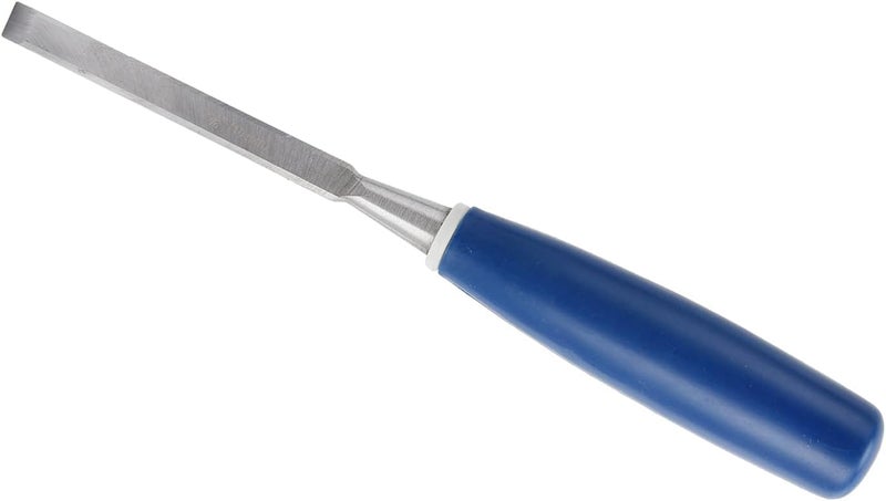 5/16 Inch Woodworking Flat and Slotting Chisels - One Piece Through Handle Design - 2 Piece Wood Chisel Set with Blue ABS Handles - 45# Steel Quenched and Heat Treated Blades (3/8") - Image 2