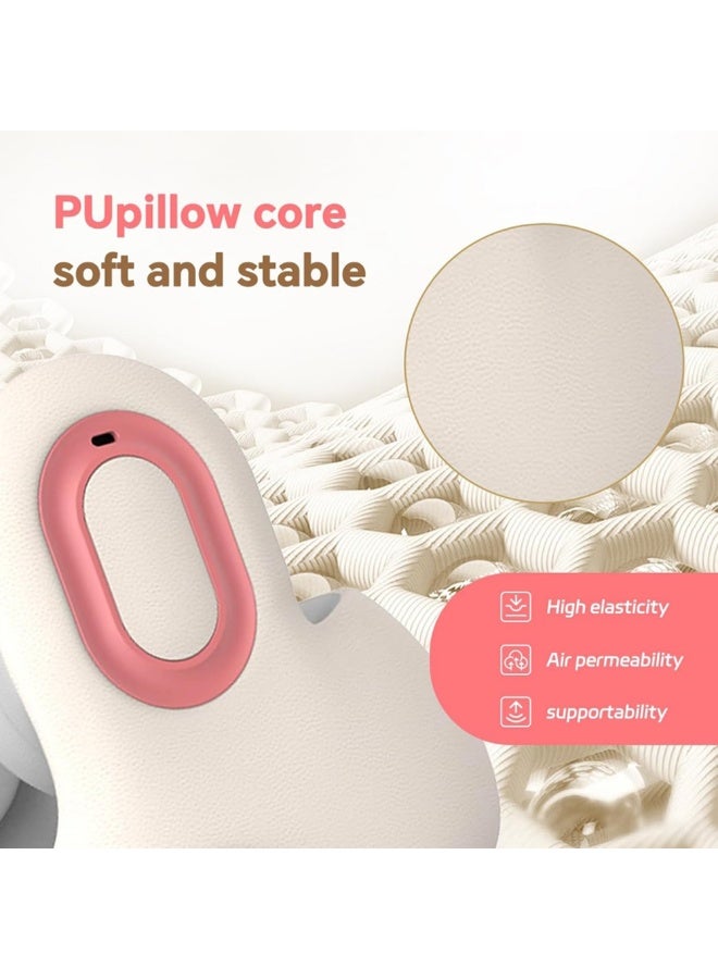 3-in-1 Bluetooth Heated Memory Foam Travel Neck Pillow with Noise Cancellation, Neck Massager & Speakers – Ergonomic Support for Flights, Trains & Office Naps  - Image 5